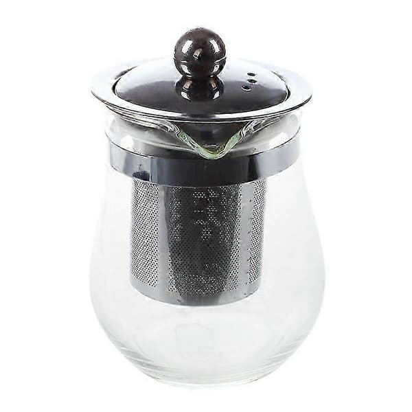 2025 350mL Varmebestandig Klar Glas Tekande Rustfrit Stål Infuser Blomster Tekande