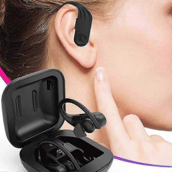 Hörlurar Headset Trådlöst Bluetooth Headset Svart