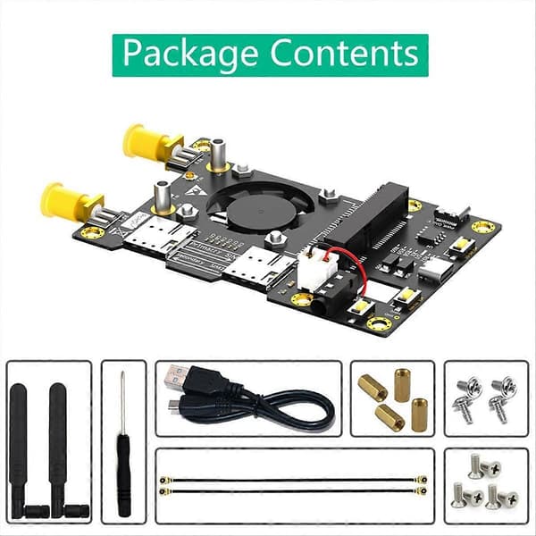 3G 4G LTE Basic HAT för Raspberry Pi Asus Tinker Board Samsung ARTIK Rock64 Media Latte Panda Cooler