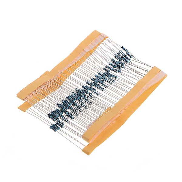 100 Pcs 1k Ohm 1/4w Metal Film Resistor 1kohm 0.25w 1% For Arduino