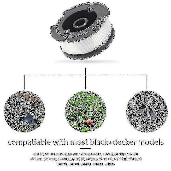 Black+decker A6481 Spole + 6-pack Tråd Kompatibel Med Reflex Trimmer