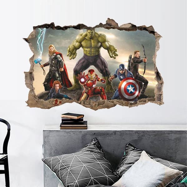 2-pakning Marvel Avengers Assemble personlige sengegavldekaler