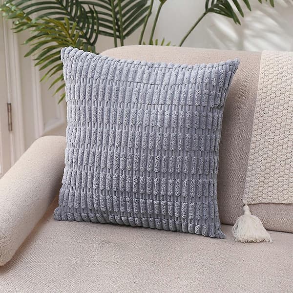 Putetrekk 2 stk Boho dekorative pynteputetrekk Rustikk moderne gårdshus Gray blue One Size