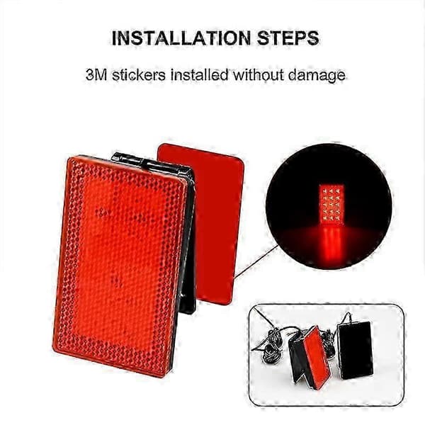 12V LED Baglygte til Biler - F1 Stil Strobe Bremselampe Black