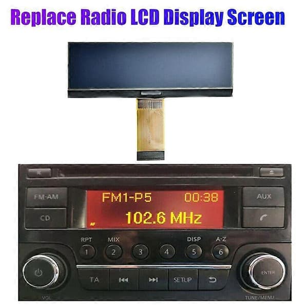 CD-afspiller FM-radio Pixel Erstat LCD-skærm til Nissan Juke Qashqai X-Trail Frontier Note Na