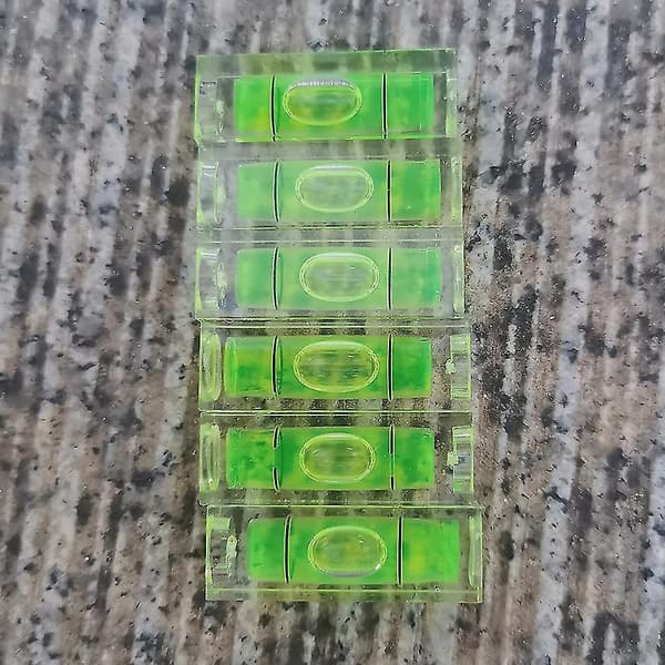 6 stk. Mini Boblevatterpas 10x10x29mm Kvadratiske Vatterpas Til Vægge, Rammer, Kunstudstillinger, Ophængning, RV-Tur