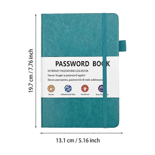 Notatbok for passord, passordholdergave til venner Red Wine