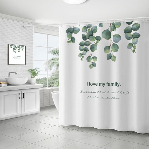 (180x180cm) Växt Blomma Vattentätt Polyester Duschdraperi E