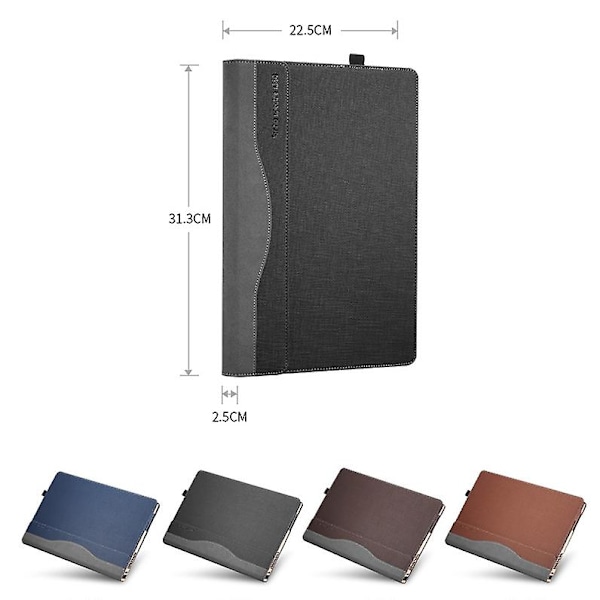 13,3-tommers PU-lærveske for bærbar PC for HP Spectre X360 Business Brown