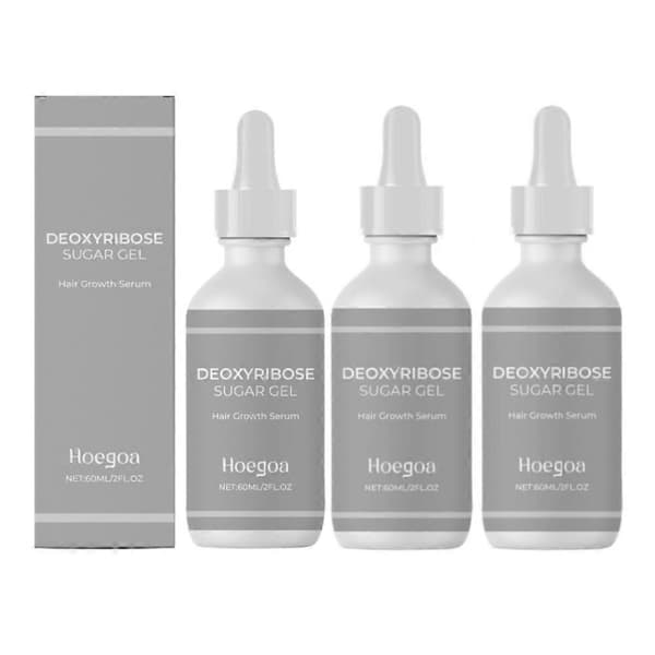 1/2/3x Deoxyribose Sugar Gel Hårväxt, Deoxyribose Hårgel 60ml 3pcs