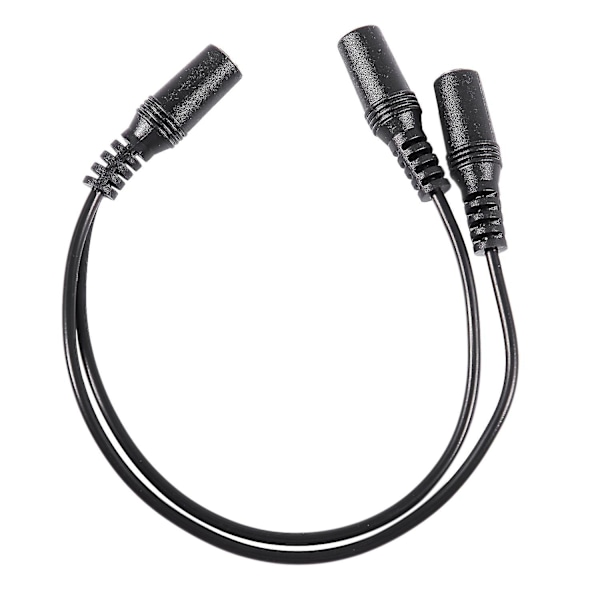 28cm 3,5mm naar Dual Jack Female Y Splitter Stereo Audio Kabel Zwart