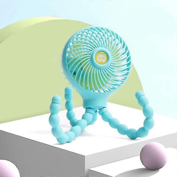 Mini Håndholdt Baby Klapvogn Ventilator Genopladelig Blæksprutte Kølestativ Ventilator