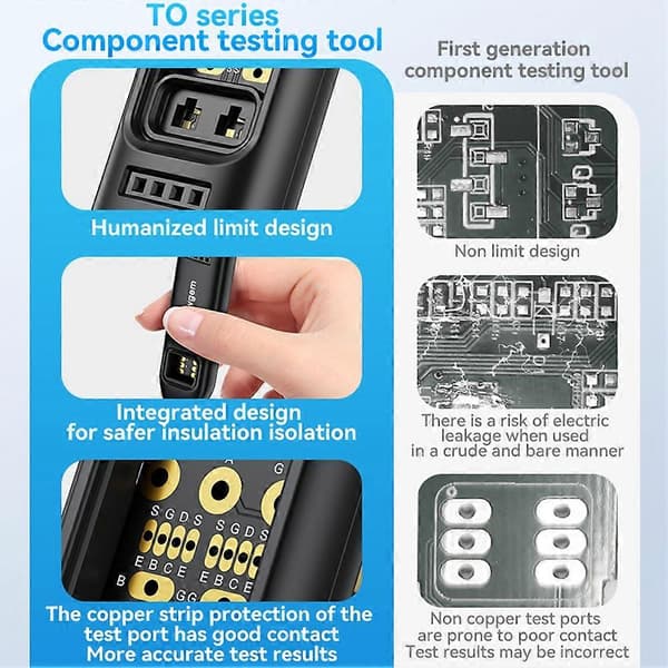 Awgem, TO2P Multifunktionel Optokobler Tester Transistor Tester til NMOS/PMOS Rør PNP/NPN Triode Transistor til IGBT/431 Test