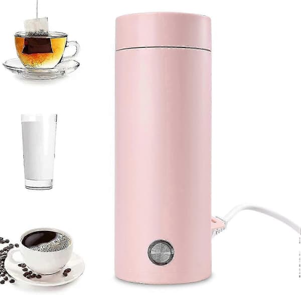 Mini rejse elkedel 400 ml, bærbar elkedel i rustfrit stål til te, kaffe, mælk
