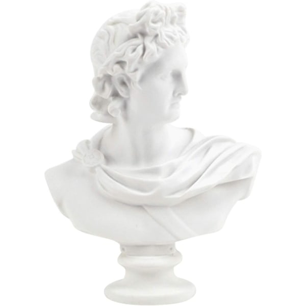 15 cm gresk klassisk replika Apollo hode byste statue romersk statue mytologi skulptur figur for skisse modell kunst tegning harpiks håndverk ornamenter Apollo# 6 Inch