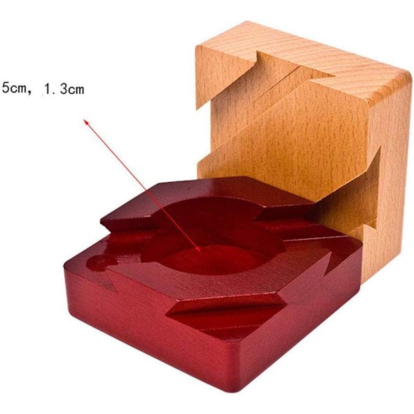 Puinen pulmapelilaatikko, luova lelulaatikko, pulmapelilaatikko, salainen lahjalaatikko aivopähkinä puinen palapeli aikuisille ja lapsille