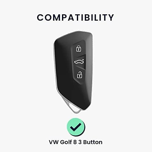 Nøglebeskyttelse til bil kompatibel med VW Golf 8 3-knaps nøgle - Silikone beskyttende nøglecover