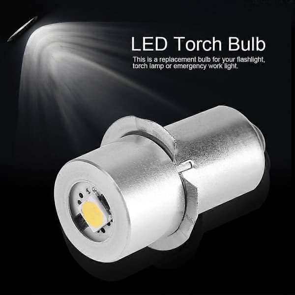 1W P13.5S LED-taskulamppu, 100~110LM 2700~7000K vaihtopolttimo taskulamppuun hätätyövaloon (3V) White