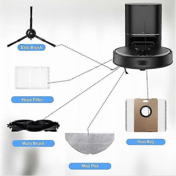 Tapo RV30 Max Plus/RV30 Max/RV20 Max Plus/RV20 Max Robotstøvsuger Tilbehørssæt & Reservedele