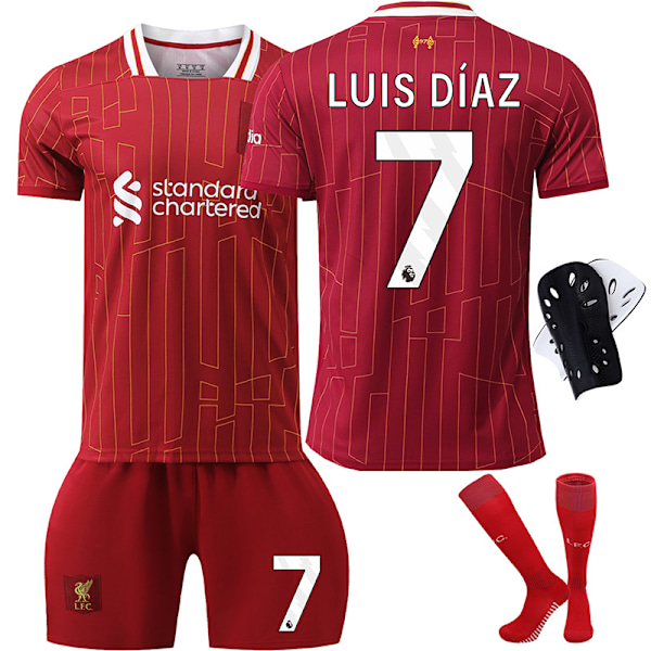 24-25 Liverpool tröja nr 11 Salah 9 Firmino 66 Arnold 10 McAllister fotbollströja No number socks(XXL,No number socks)