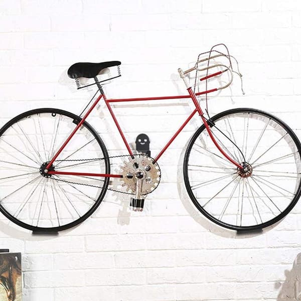 Vægkrog pedalophæng til cykler, sort, stil 2