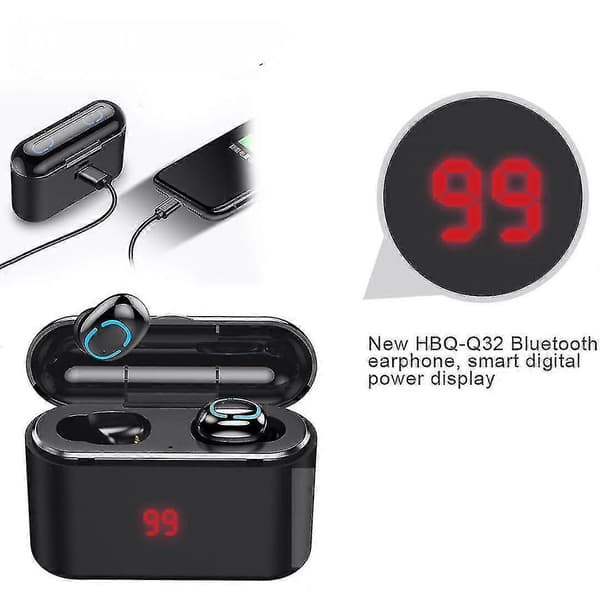 Kampanjesalg Bluetooth-hodesett 5.0 ladekammer mobil strømforsyning Bluetooth-hodesett strømdisplay
