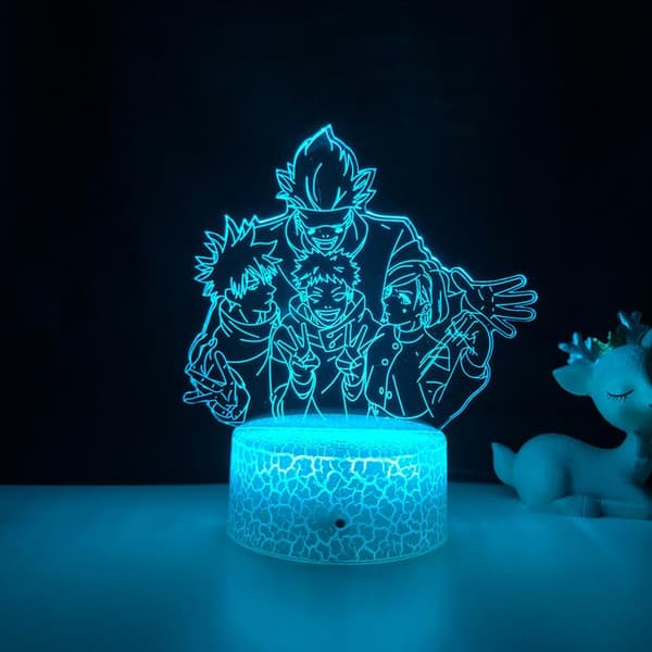 Anime Spell Fighting Gojo Satoru 3D LED-yövalo