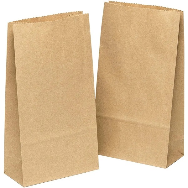100 stk. brun kraftpapirpose, sandwichpose, kraftpapirpose, papirpose brun