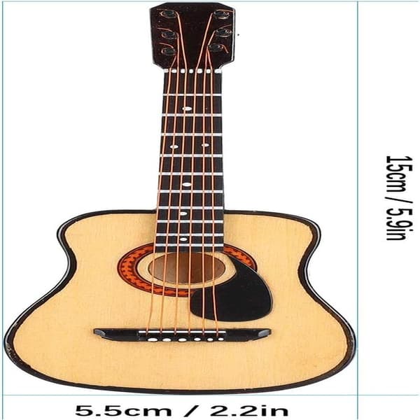 15 cm Tre Miniatyr Gitarpynt Mini Musikkinstrument