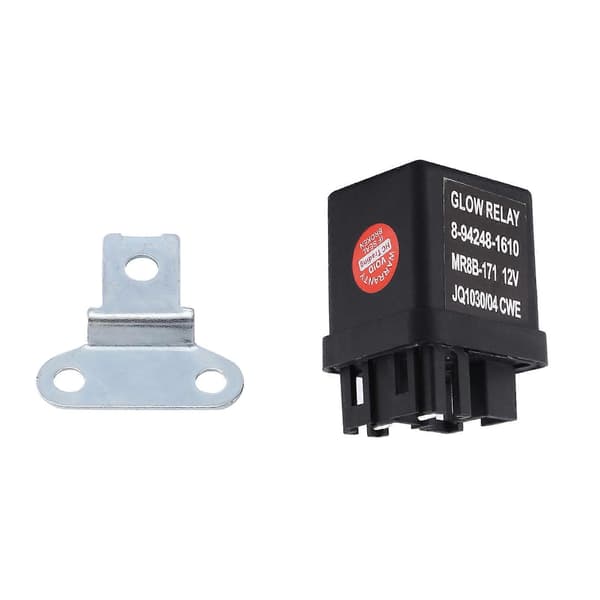 12V Gløderør Relæ Tidsforsinkelsesrelæ til Kubota Yanmar 119650-77911 11965077911 Nero