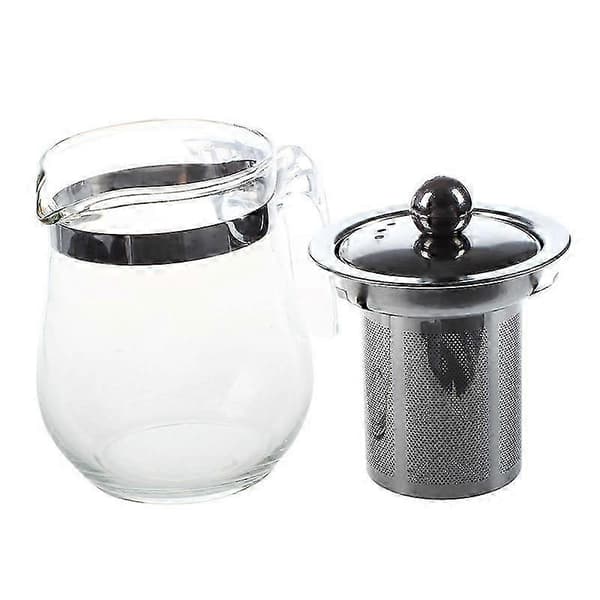 2025 350mL Varmebestandig Klar Glas Tekande Rustfrit Stål Infuser Blomster Tekande