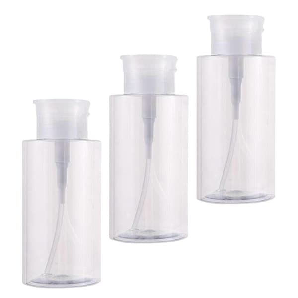 3x Push Down Pumpflaska Dispenser Påfyllningsbar Klar för Nagellack 150ml 300ml Other