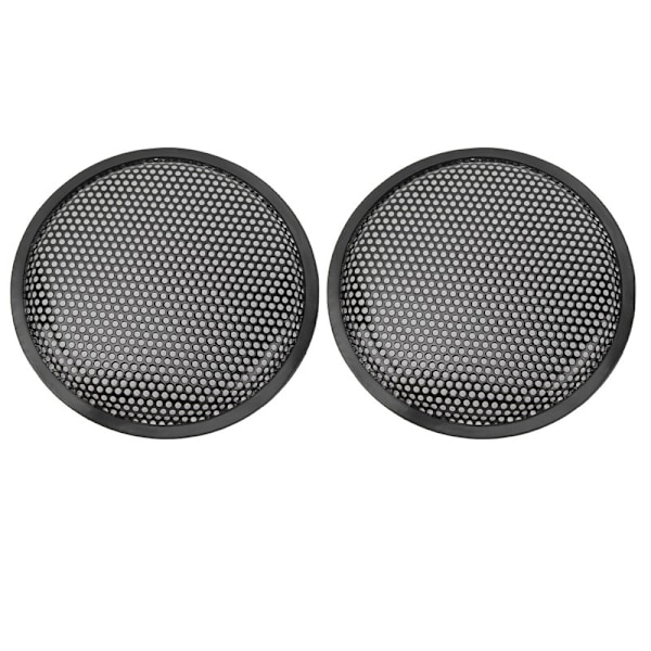 2 stk. Højttalergitter 8 tommer Bil Autocamper Sort Metal Jern Subwoofer Netgitter 0.3