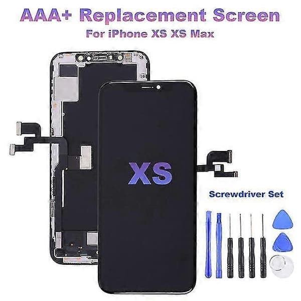Aaa+lcd incell skærm til iphone+skruetrækkersæt lcd-display udskiftning digitizer samling ingen døde pixelskærm For xs max