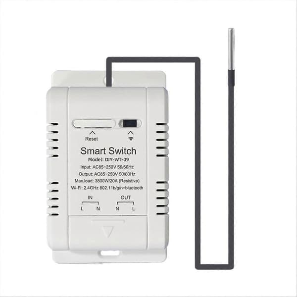 WiFi-temperaturströmbrytare med 1M-sensor EWelink Smart WiFi 20A termostat temperaturströmbrytare stöder
