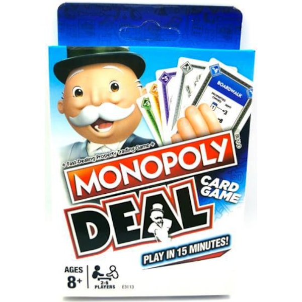 Monopoly Deal - Raskt kortspill for familier, barn fra 8 år og oppover og 2-5 spillere