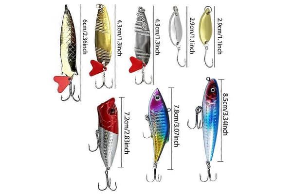 Fiskegrejssæt Lokkemad Tilbehør til Bas, Ørred, Laks - Lilla Purple One Size