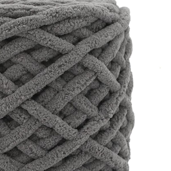 3 Ruller Super Chunky Garn Khaki Grå Svart Farge Hudvennlig Bred Bruk Tykt Strikkegarn for Skjerf Tøfler Matter