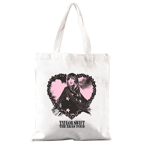 Taylor Swift The Eras Tour Canvas Shopping Bag Axelväska Shopper Bags Presenter för Ts Fans Musikälskare