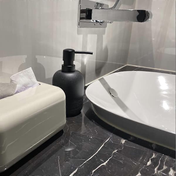 2 stk/sæt sæbedispenser sæt, håndsæbe lotion dispenser til badeværelse, til elegant badeværelsesindretning, dispenser til køkkenvask Black