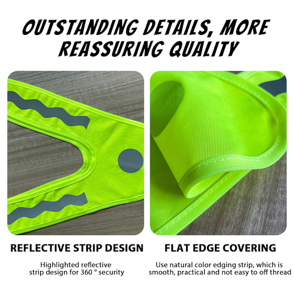 Barn Reflexväst Hög Synlighet Säkerhetsvästar 2pcs