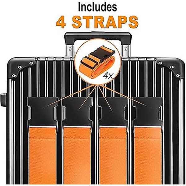 Resväskor Remmar Resestraps 4-pack (Orange)