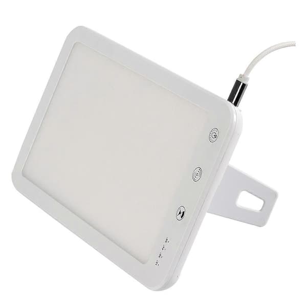 Lysterapi Lampe LED Dagslyslampe Sammenleggbart Stativ for Hjemmekontor Reise White One Size