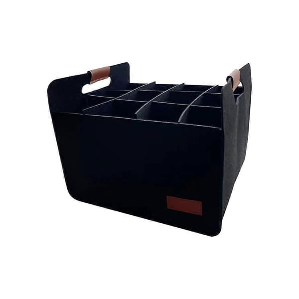 Vintaske 12 flasker Bæretaske Køletaske - Sort Black One Size