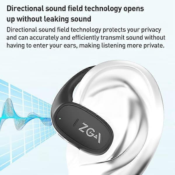 ZGA GS15 Øremontert trådløst Bluetooth-øretelefon Black