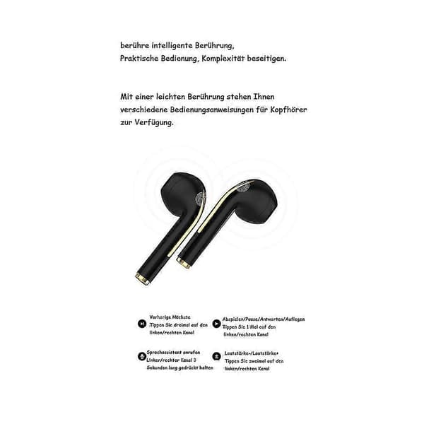Binaural trådløst bluetooth-headset, åbn dækslet for at tilslutte touch-metal bluetooth-headset