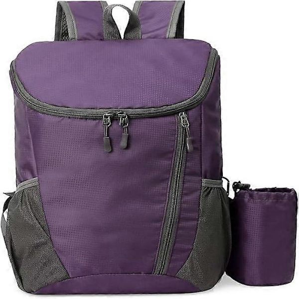 Foldable Backpack Lightweight, Small Waterproof Backpack for Outdoor Sports, Durable Packable Backpack Practical Everyday Backpack Purple