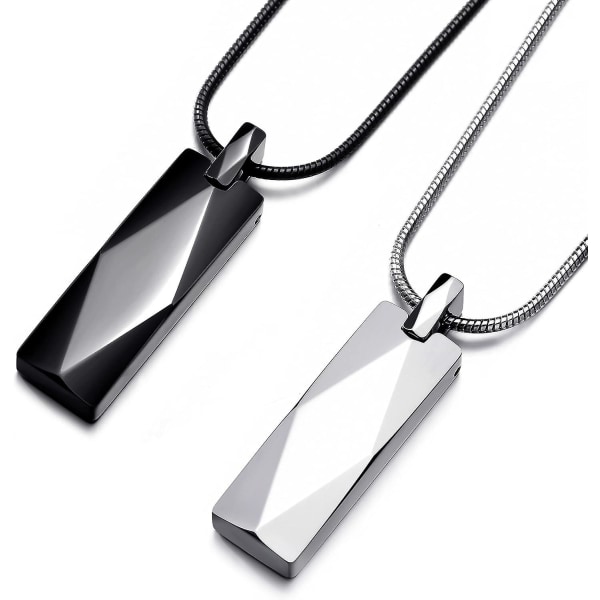 Tungsten Carbide Bar hänge halsband för män kvinnor rostfritt stål orm kedja Couple Set