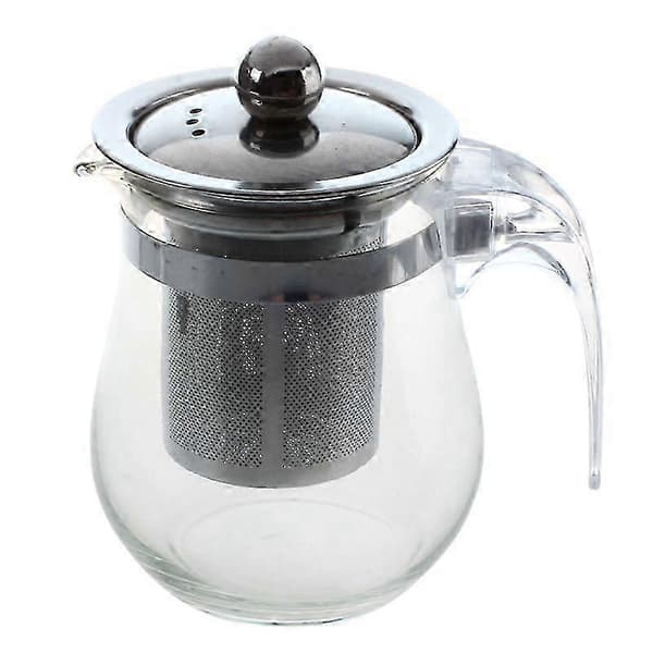 2025 350mL Varmebestandig Klar Glas Tekande Rustfrit Stål Infuser Blomster Tekande