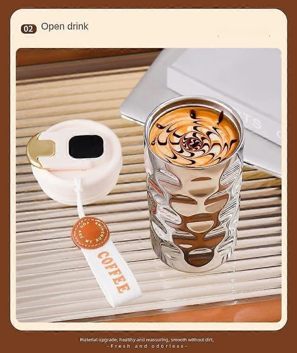 Smart Termosflaske Vann Digital LED Temperatur Kaffekrus Kopp S...
